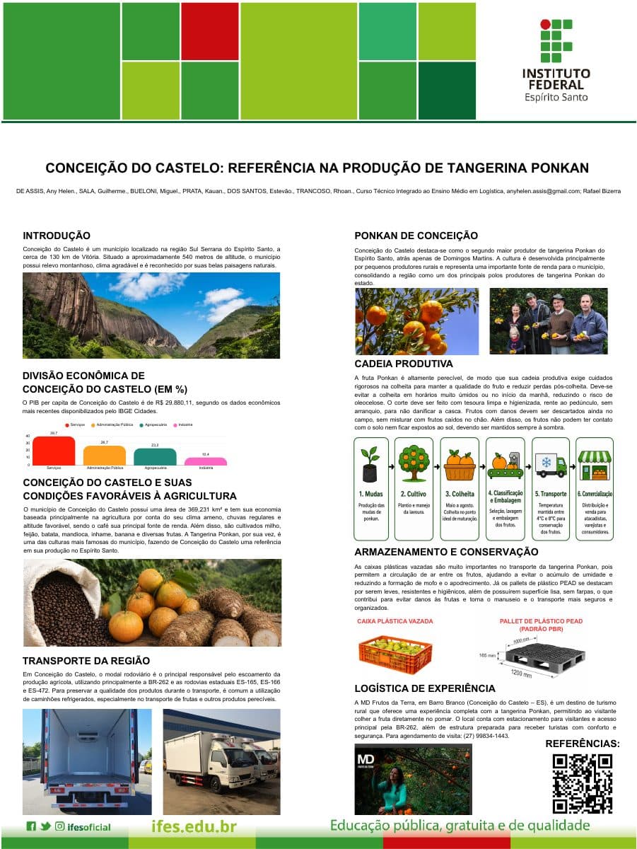 Capa do banner "Conceição do Castelo: referência na tangerina Ponkan"
