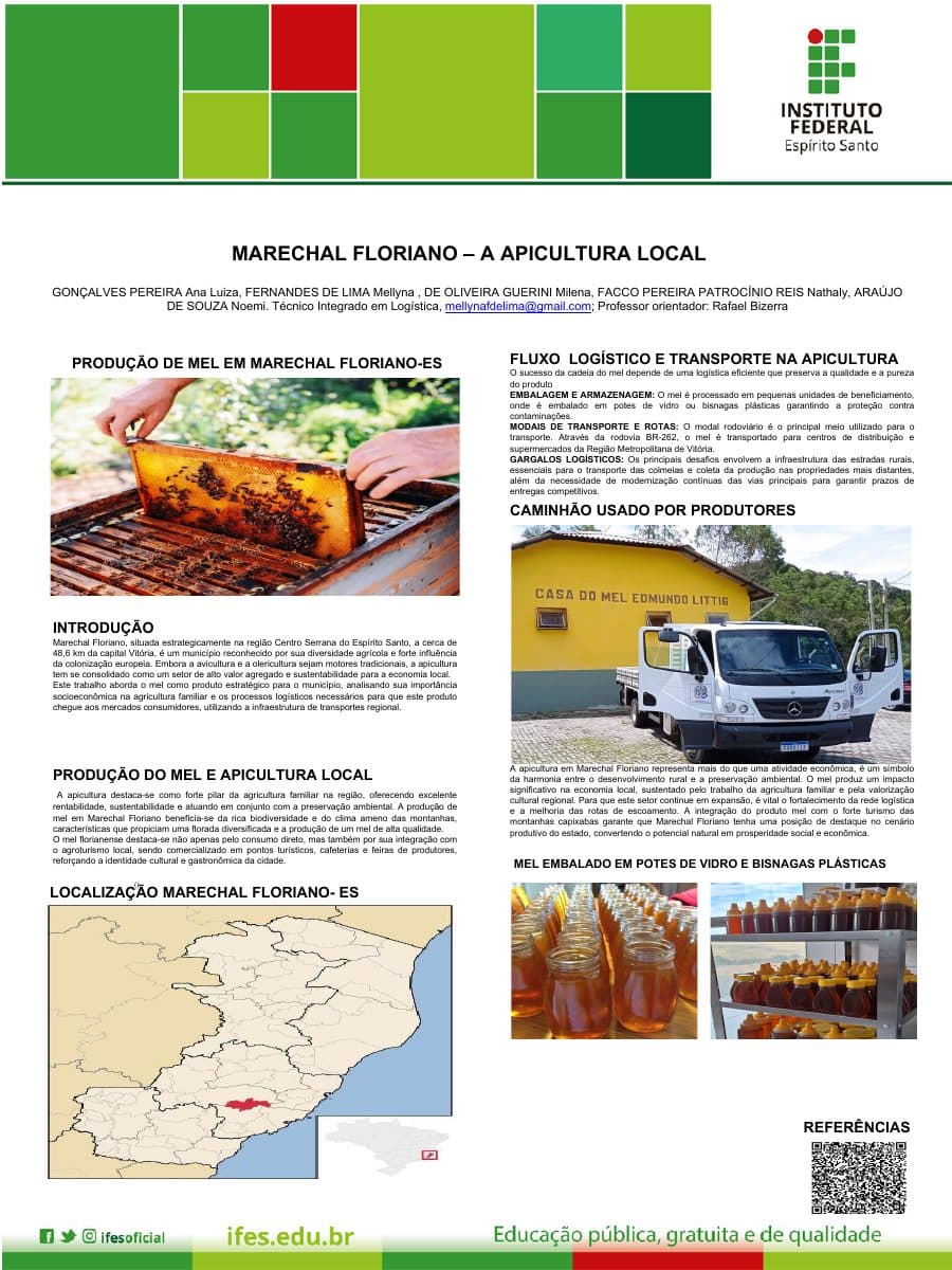 Capa do banner "Marechal Floriano: a apicultura local"